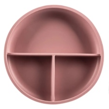 Zopa Silicone Divided Plate osztott tányér tapadókoronggal Old Pink 1 db babaétkészlet