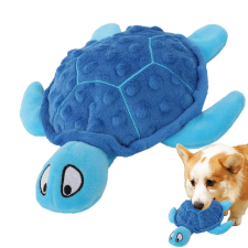  Zörgő, Csipogó Plüss Teknős Kutyajáték, Kék játék kutyáknak