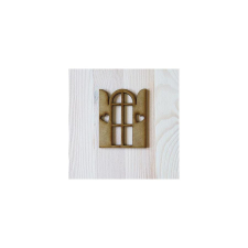 Zsalugáteres ablak, mérete: 70x85x3 mm dekorációs kellék