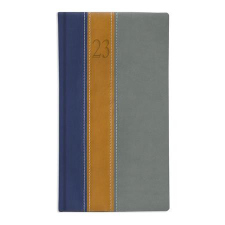  Zsebnaptár, álló elrendezésű, TOPTIMER, "Fashion", kék-okker-szürke naptár, kalendárium