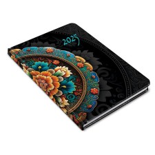  Zsebnaptár REALSYSTEM Fiestina B/6 álló fehér lapos Mandala 2025. naptár, kalendárium