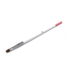 Zselé ecset lapos Z021-6 fehér pink véggel körömdíszítő
