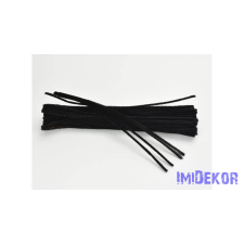 Zsenília drót 30 cm 100db/cs - Fekete dekorációs kellék