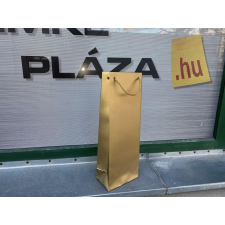 Zsinórfüles italtasak, italtartó papírtáska 13x8x37 cm arany színű ajándéktasak