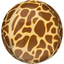  Zsiráf mintás Gömb fólia lufi 40 cm party kellék