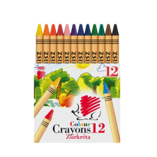  Zsírkréta készlet, kerek süni, 12klf. szín kréta