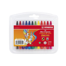  Zsírkréta STABILO Tippy Wax kerek hegyezett 12 színű kréta