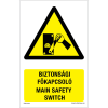 Zsona Biztonsági főkapcsoló Öntapadós matrica 160x250 mm