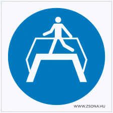 ZSONA DEKOR A felüljáró használata kötelező! Műanyag tábla 100x100 mm információs címke