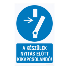 ZSONA DEKOR A készülék nyitás előtt kikapcsolandó! Műanyag tábla 160x250 mm információs címke