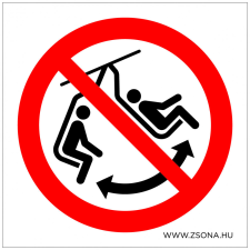ZSONA DEKOR A székben hintázni tilos! Öntapadós matrica 150x150 mm információs címke