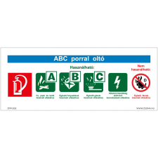 ZSONA DEKOR ABC porral oltó Utánvilágító öntapadós matrica 250x100 mm információs címke