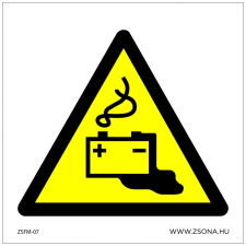 ZSONA DEKOR Akkumulátorhelyiség Műanyag tábla 150x150 mm információs címke