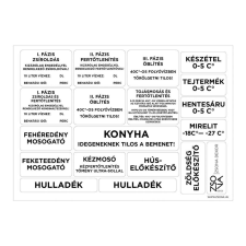 ZSONA DEKOR Alap köjálos HACCP ÁNTSZ matrica csomag információs címke