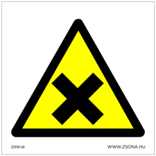 ZSONA DEKOR Ártalmas vagy ingerlő anyag! Műanyag tábla 200x200 mm információs címke