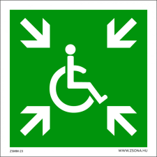 ZSONA DEKOR Átmeneti védett tér Utánvilágító műanyag tábla 100x100 mm információs címke