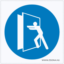 ZSONA DEKOR Az ajtó zárva tartandó! Öntapadós matrica 150x150 mm információs címke