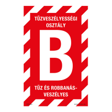 ZSONA DEKOR B tűzveszélyességi osztály nem tűzveszélyes Műanyag tábla 320x500 mm információs címke