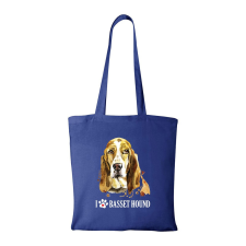 ZSONA DEKOR Basset hound - Bevásárló táska kék kézitáska és bőrönd