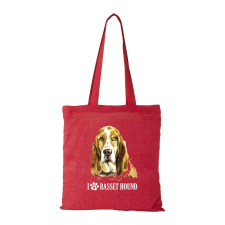 ZSONA DEKOR Basset hound - Bevásárló táska piros kézitáska és bőrönd