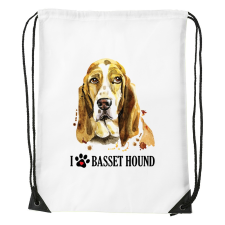 ZSONA DEKOR Basset hound - Sport táska fehér kézitáska és bőrönd