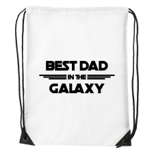 ZSONA DEKOR Best dad in the galaxy - Sport táska fehér kézitáska és bőrönd