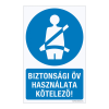 ZSONA DEKOR Biztonsági öv használata kötelező! Öntapadós matrica 160x250 mm