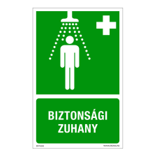 ZSONA DEKOR Biztonsági zuhany Műanyag tábla 160x100 mm információs címke