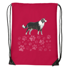 ZSONA DEKOR Border collie - Sport táska piros kézitáska és bőrönd