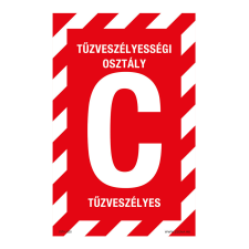 ZSONA DEKOR C tűzveszélyességi osztály nem tűzveszélyes Alumínium tábla 100x160 mm információs címke