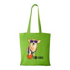 ZSONA DEKOR Corgi - Bevásárló táska zöld v2 kézitáska és bőrönd