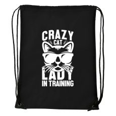ZSONA DEKOR Crazy cat - Sport táska fekete