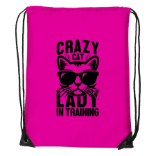 ZSONA DEKOR Crazy cat - Sport táska magenta kézitáska és bőrönd