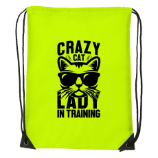 ZSONA DEKOR Crazy cat - Sport táska sárga