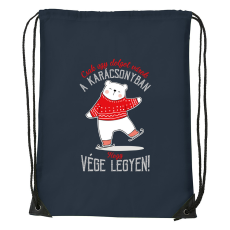 ZSONA DEKOR Csak egy dolgot várok a karácsonyban V1 - Sport táska navy kék