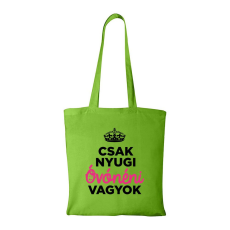 ZSONA DEKOR Csak nyugi óvónéni vagyok - Bevásárló táska zöld