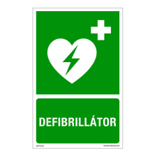 ZSONA DEKOR Defibrillátor Öntapadós matrica 160x100 mm információs címke
