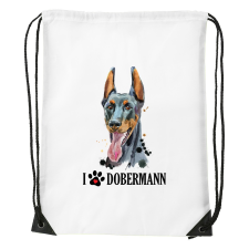 ZSONA DEKOR Dobermann - Sport táska fehér kézitáska és bőrönd