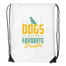 ZSONA DEKOR Dogs are my favorite people - Sport táska fehér kézitáska és bőrönd