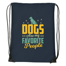 ZSONA DEKOR Dogs are my favorite people - Sport táska navy kék
