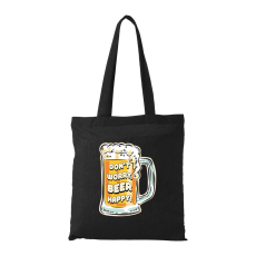 ZSONA DEKOR Dont worry, beer happy - Bevásárló táska fekete