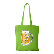 ZSONA DEKOR Dont worry, beer happy - Bevásárló táska zöld kézitáska és bőrönd