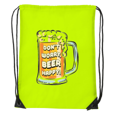ZSONA DEKOR Dont worry, beer happy - Sport táska sárga