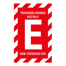 ZSONA DEKOR E tűzveszélyességi osztály nem tűzveszélyes Műanyag tábla 160x250 mm információs címke