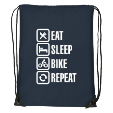 ZSONA DEKOR Eat sleep bike repeat - Sport táska navy kék