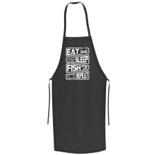 ZSONA DEKOR Eat sleep fish repeat - Fekete kötény lakástextília