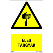 ZSONA DEKOR Éles tárgyak Öntapadós matrica 160x100 mm információs címke
