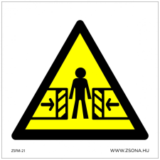 ZSONA DEKOR Elmozduló tárgyak! Öntapadós matrica 150x150 mm információs címke