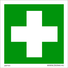 ZSONA DEKOR Elsősegélyhely Műanyag tábla 100x100 mm információs címke