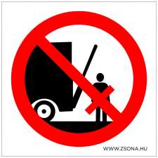 ZSONA DEKOR Emelőfal alatt tartózkodni tilos! Öntapadós matrica 150x150 mm információs címke